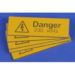 DANGER 230V RIGID ENGRAVE PK5