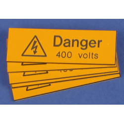 DANGER 400V RIGID ENGRAVE PK 5