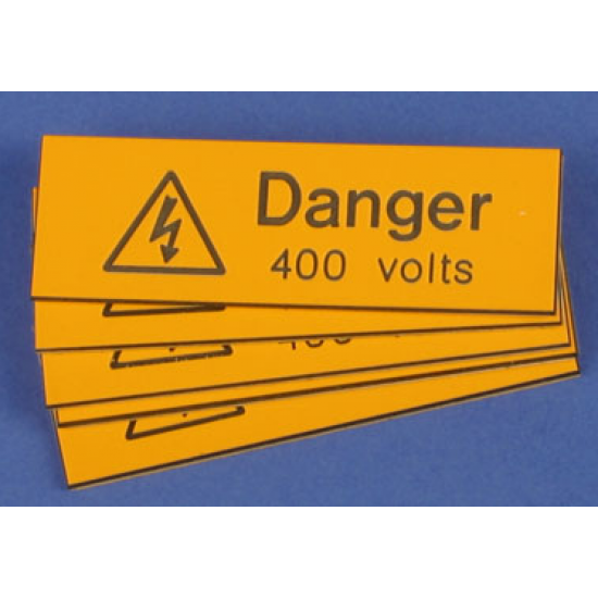 DANGER 400V RIGID ENGRAVE PK 5