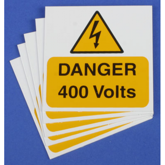 DANGER 400V RIGID S/A PVC PK 5