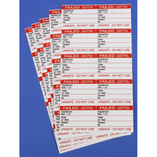 FAIL TEST LABEL WRITE ON PK 50