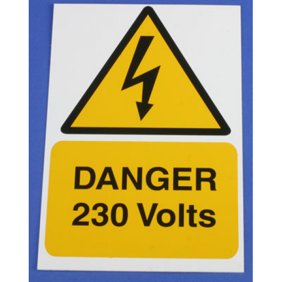 DANGER 230V RIGID S/A VINYL 1