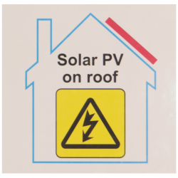Solar On Roof Label