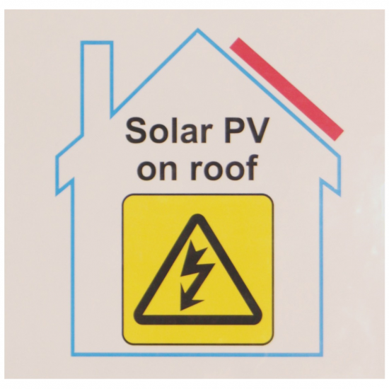 Solar On Roof Label
