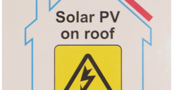 Solar On Roof Label