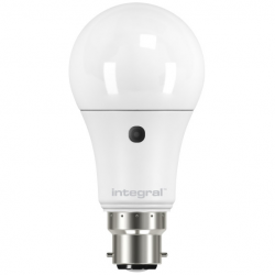 Integral LED GLS 8W Warm White BC Dusk To Dawn Sensor Light bulb