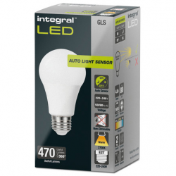 Integral LED GLS 4.8W Warm White ES Dusk To Dawn Sensor Light Bulb