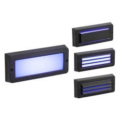 Knightsbridge ML Black IP65 5W Blue LED CCT Surface mounted brick light BL5BLBK
