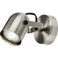 Knightsbridge CSPT1BC Brushed Chrome 50W Max GU10 LED Adjustable Single Spotlight