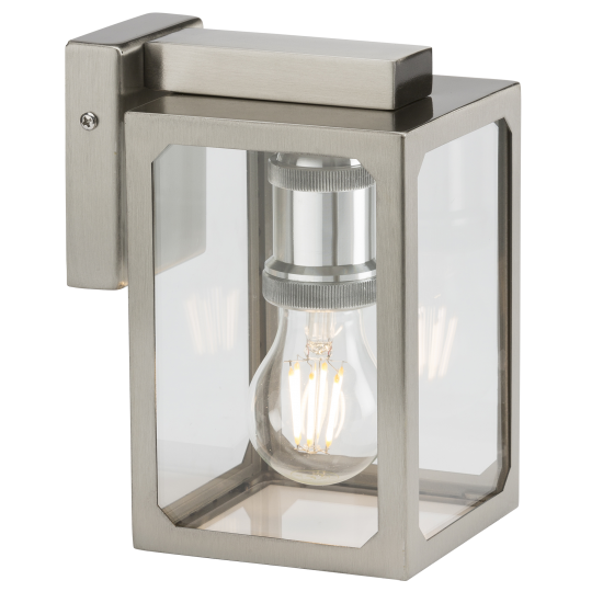 ML Knightsbridge Wall Lantern LANTSS in Brushed Chrome IP23 40W Max LED E27 (ES) 