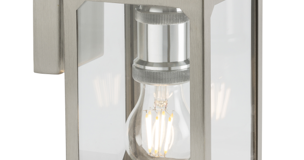 ML Knightsbridge Wall Lantern LANTSS in Brushed Chrome IP23 40W Max LED ...