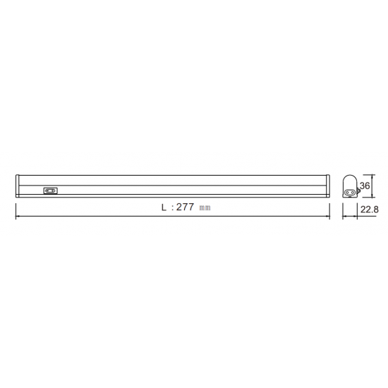 Knightsbridge UCLED4CW 230V 4W LED Under Cupboard cabinet