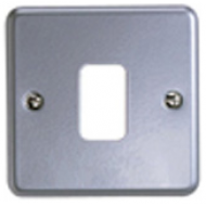 MK K3491ALM 1 Gang Face Plate Metalclad