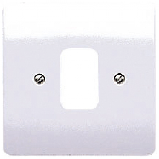 MK K3631Whi 1 Gang Moulded Face Plate