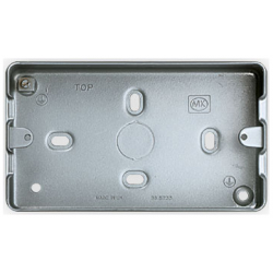 MK K8892ALM 2 Gang Metal Box Surface