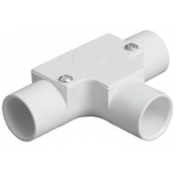 Plastic Conduit Inspection Tee 25mm White
