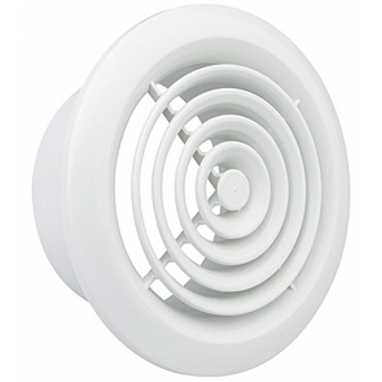 Manrose 2100W 100mm Internal Circular Grille White