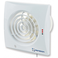 National Ventilation MON-S100HT Monsoon 100mm Humidistat Silence Extractor Fan