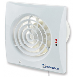 National Ventilation MON-S100HT Monsoon 100mm Humidistat Silence Extractor Fan