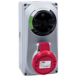 Switched Interlock Socket 32A 415V 3P+E+N IP44