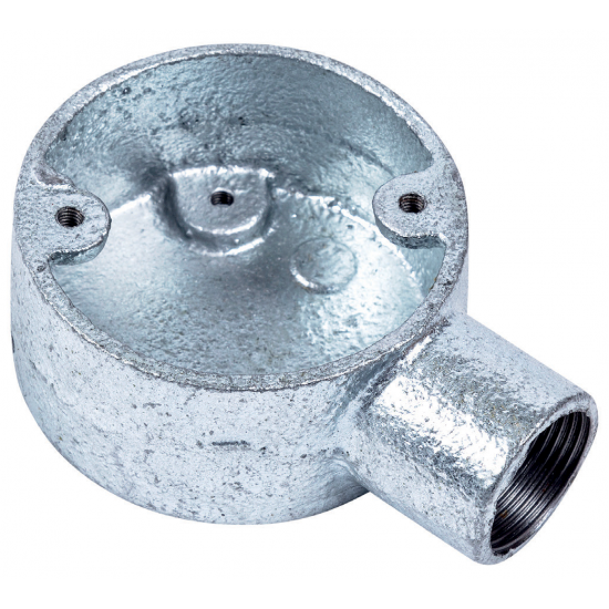 Metal Conduit End Box 25mm Galv