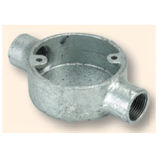 Metal Conduit Through Box 25mm Galv