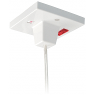 Niglon 45 Amp Shower Ceiling Pullcord Double Pole with Neon CS45DPN