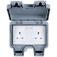 Niglon H-WS132S Outdoor weatherproof twin Plug Socket Switched 13amp