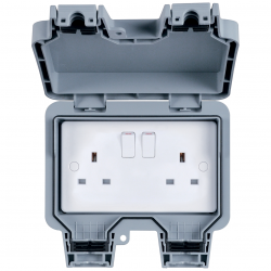Niglon H-WS132S Outdoor weatherproof twin Plug Socket Switched 13amp