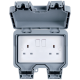 Niglon H-WS132S Outdoor weatherproof twin Plug Socket Switched 13amp