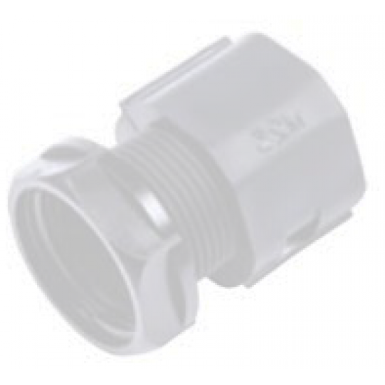 KCPG25W Male Fixed 1 Part Straight Connector White