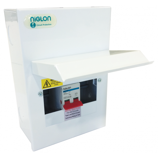 6 Module 4 Way Metal Consumer Unit 100A