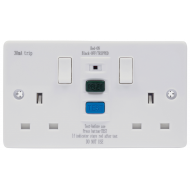 Niglon S132RCDW 13 Amp RCD Twin Switched Socket (Latching)