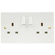 Niglon S132S 13 Amp Twin Switched Socket