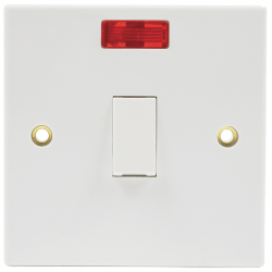 Niglon SP20DPN 20 Amp Double Pole Plate Switch with Neon