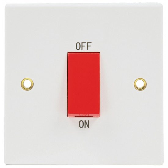 Niglon SP45DP 45 Amp Double Pole Single Plate Switch