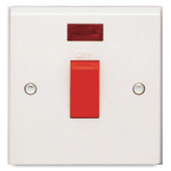 Niglon SP45DPN 45 Amp Double Pole Single Plate Switch with Neon
