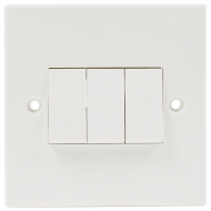 Niglon 10 Amp 2 Way 3 Gang Plate Switch