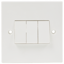 Niglon 10 Amp 2 Way 3 Gang Plate Switch