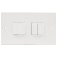 Niglon 10 Amp 2 Way 4 Gang Plate Switch