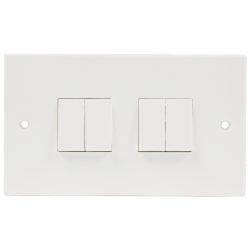 Niglon 10 Amp 2 Way 4 Gang Plate Switch