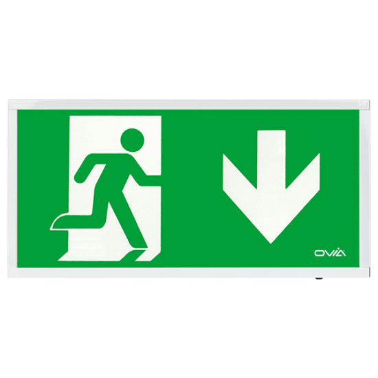 Ovia OEC4-D-W CALVEX 4W LED IP20 EM3 Exit Box Sign – Legend Down