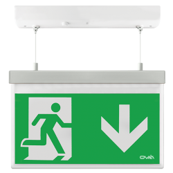 Ovia OEV2-D LED Exit Sign Suspended Arrow Down 2W