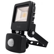 Ovia Lighting OV10110BKCWPIR 10W LED Black Floodlight with PIR Cool White
