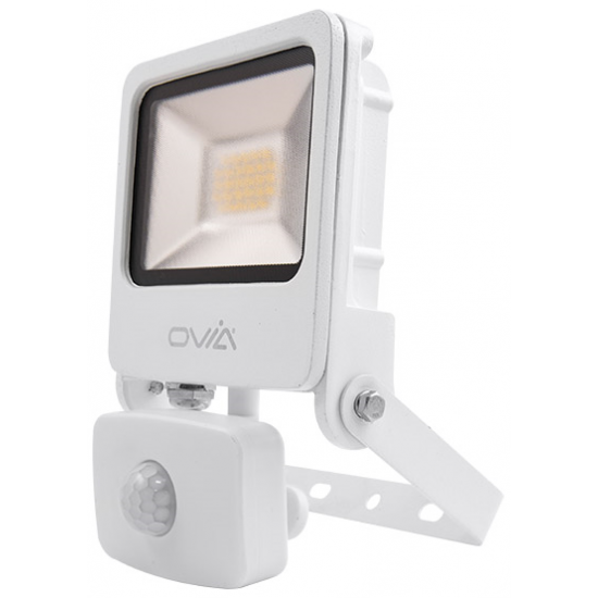 Ovia Lighting OV10120WHCWPIR 20w LED White Floodlight with PIR Cool White