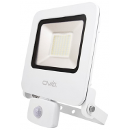 Ovia Lighting OV10150WHCWPIT 50w LED White Floodlight with PIR Cool White
