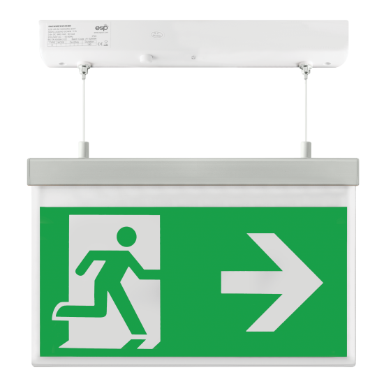 Ovia Lighting OVEM4211L/R LED Exit sign suspended arrow left/right 2w