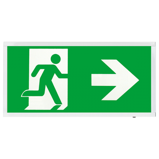 Ovia Lighting OVEM5311WHR 4w Emergency LED Boxed Exit sign arrow right