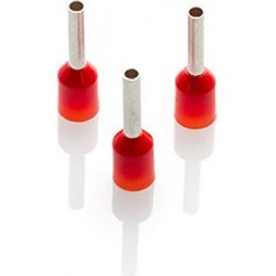 CORD END FERRULES (FRENCH) 1mm RED