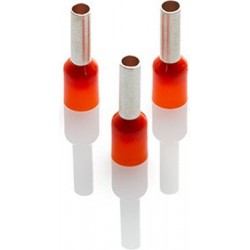 CORD END FERRULE (FRENCH) 4mm ORANGE 100